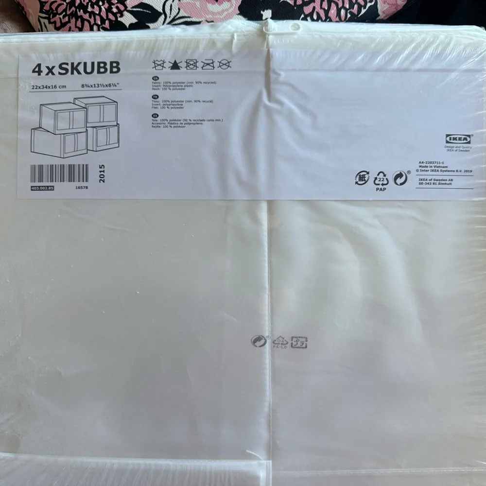 🏠 IKEA SKUBB White Drawer Organizer Storage Boxes Set of 4
